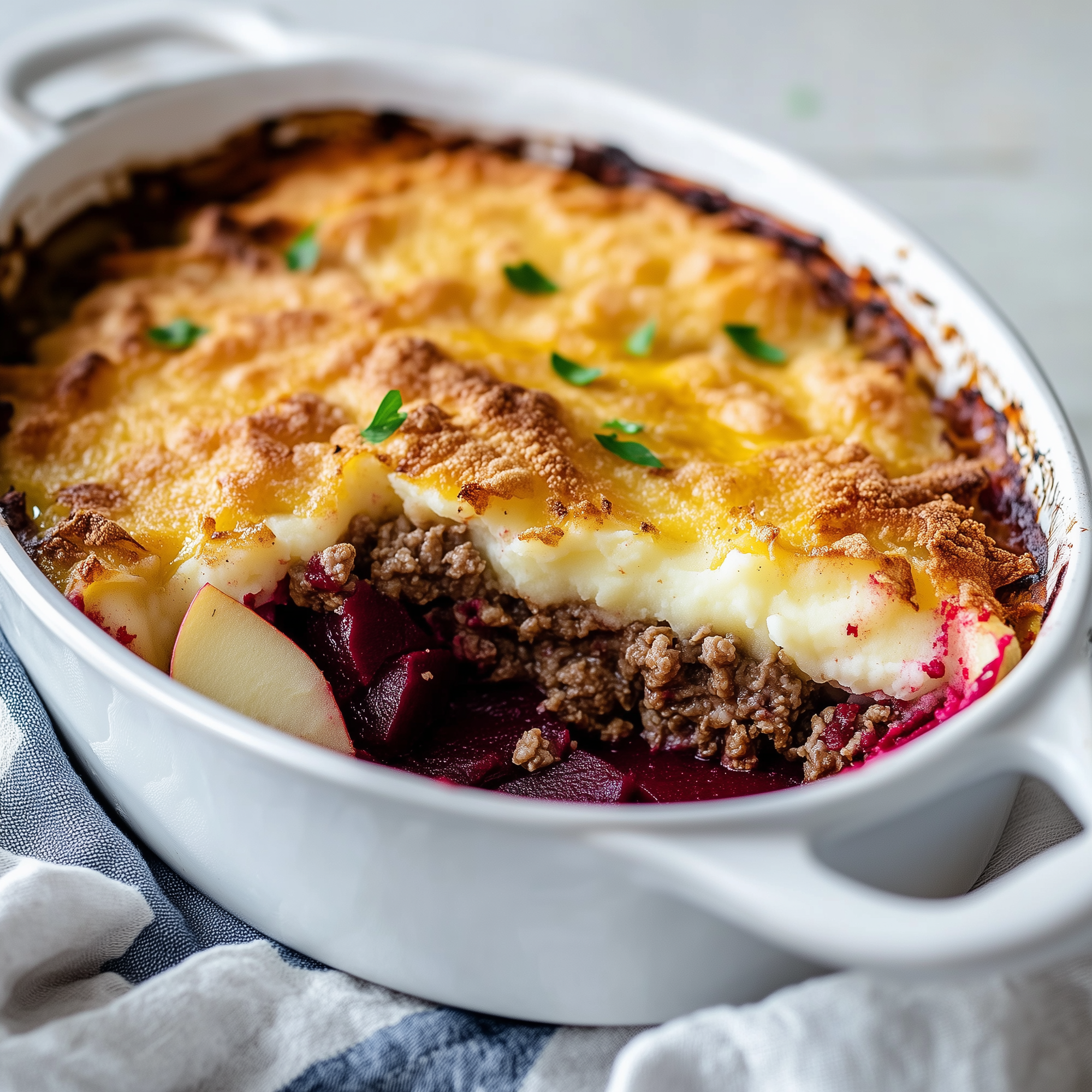 Rode biet ovenschotel met appel! (koolhydraatarm)
