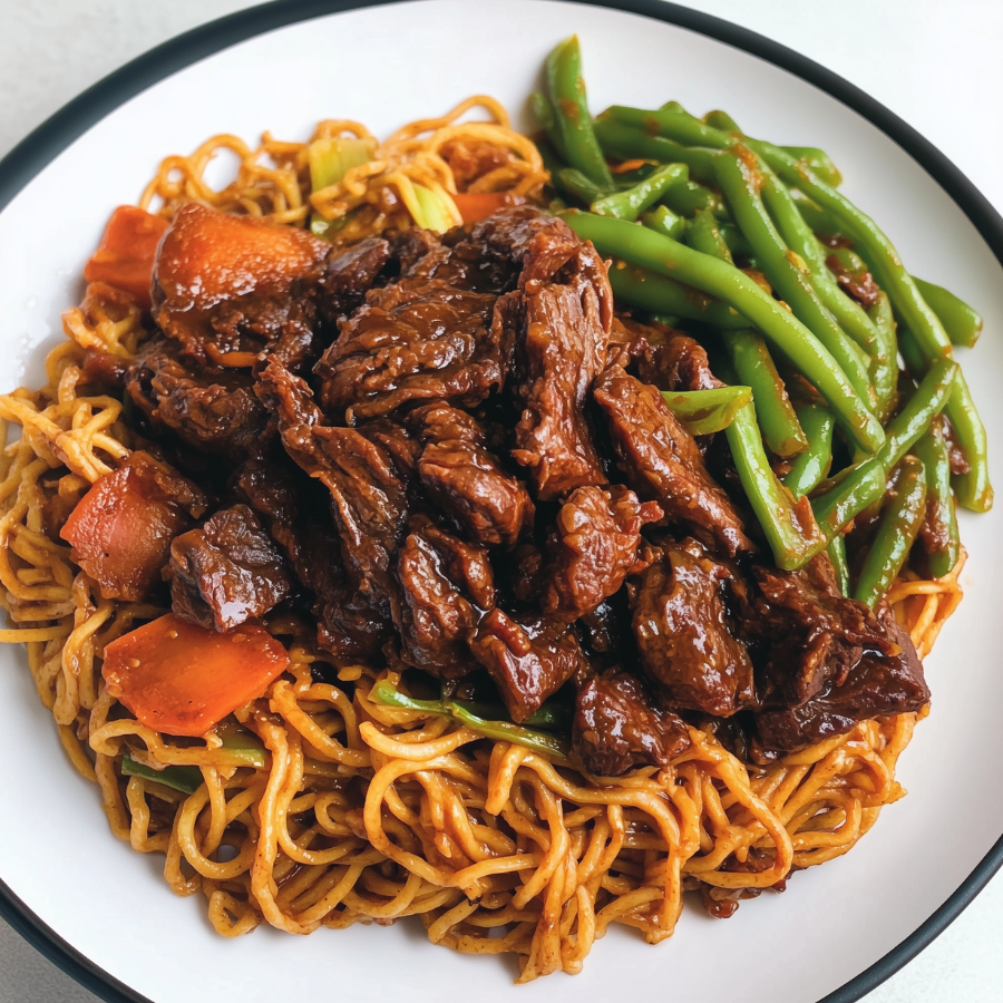 Bami Goreng met daging smoor!