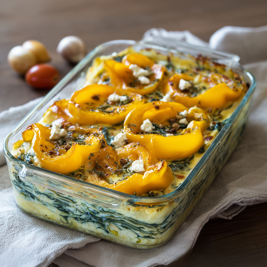 Lasagne met gegrilde paprika (koolhydraatarm)