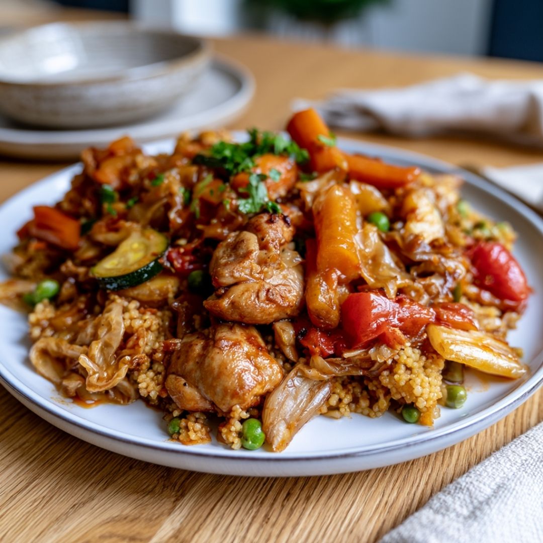 Marokkaanse kip met couscous (zoutarm)