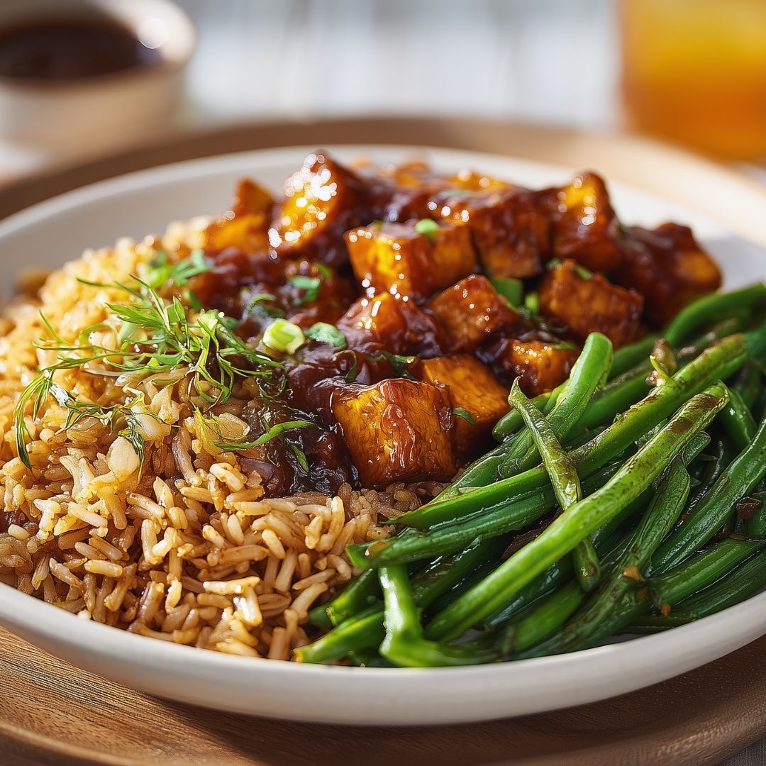 Nasi goreng pompoen in ketjap (vega)