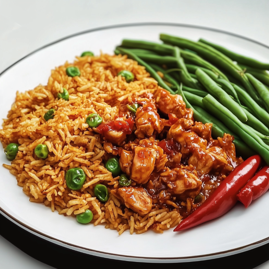 Surinaamse nasi met kip in ketjapsaus