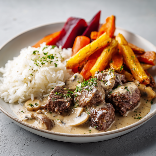 Belgische stoofpot met grove groentefriet