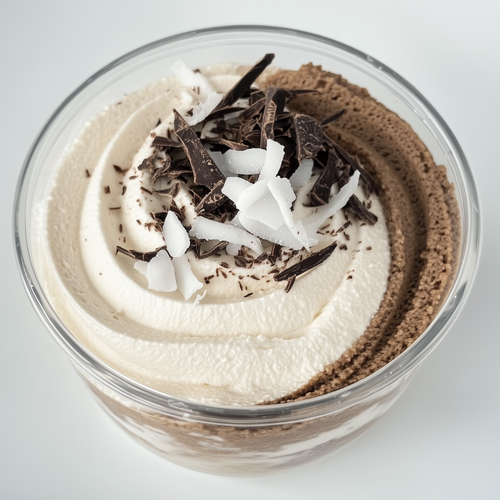 Chocola/kokos bounty mousse toetje!