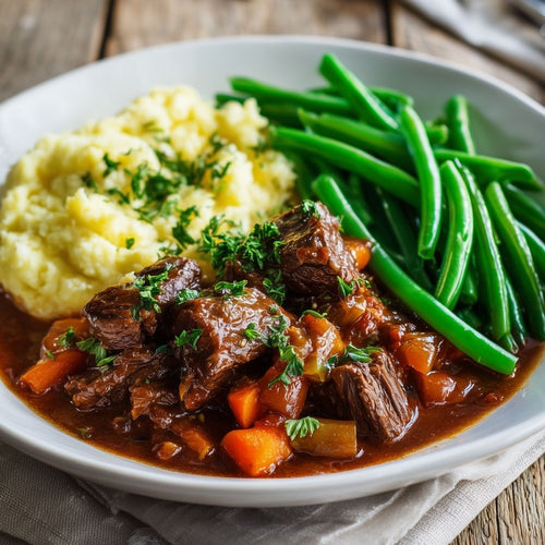 Bourgondische runderstoof met knolselderijpuree & sperziebonen! (koolhydraatarm)