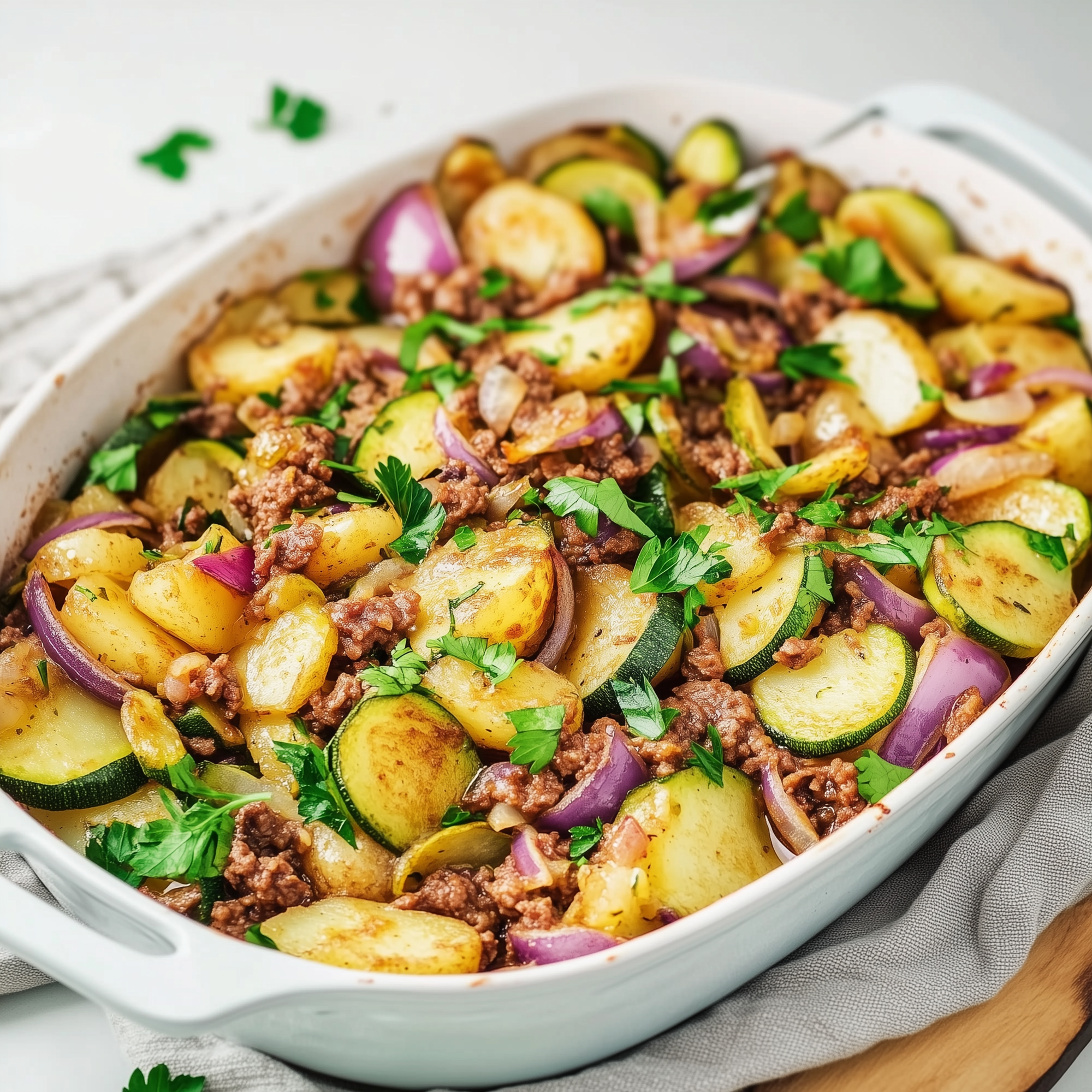 Nieuw: Courgette & Aardappel Schotel met vegagehakt (vega)