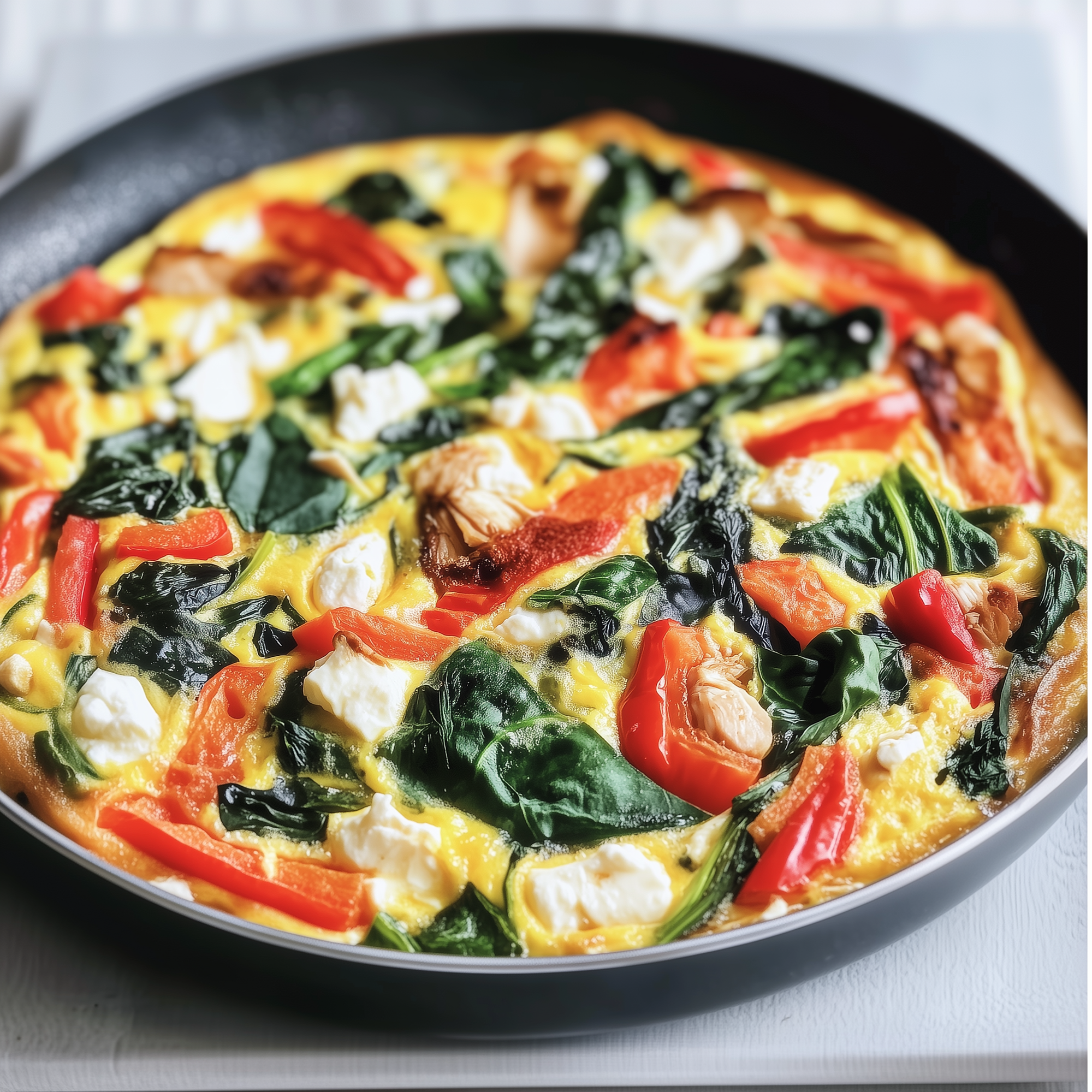 Frittata met spinazie & courgette! (koolhydraatarm & vega)
