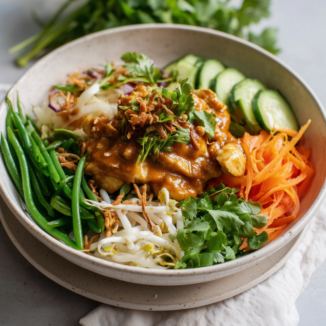 Gado Gado met kip & pindasaus (koolhydraatarm)