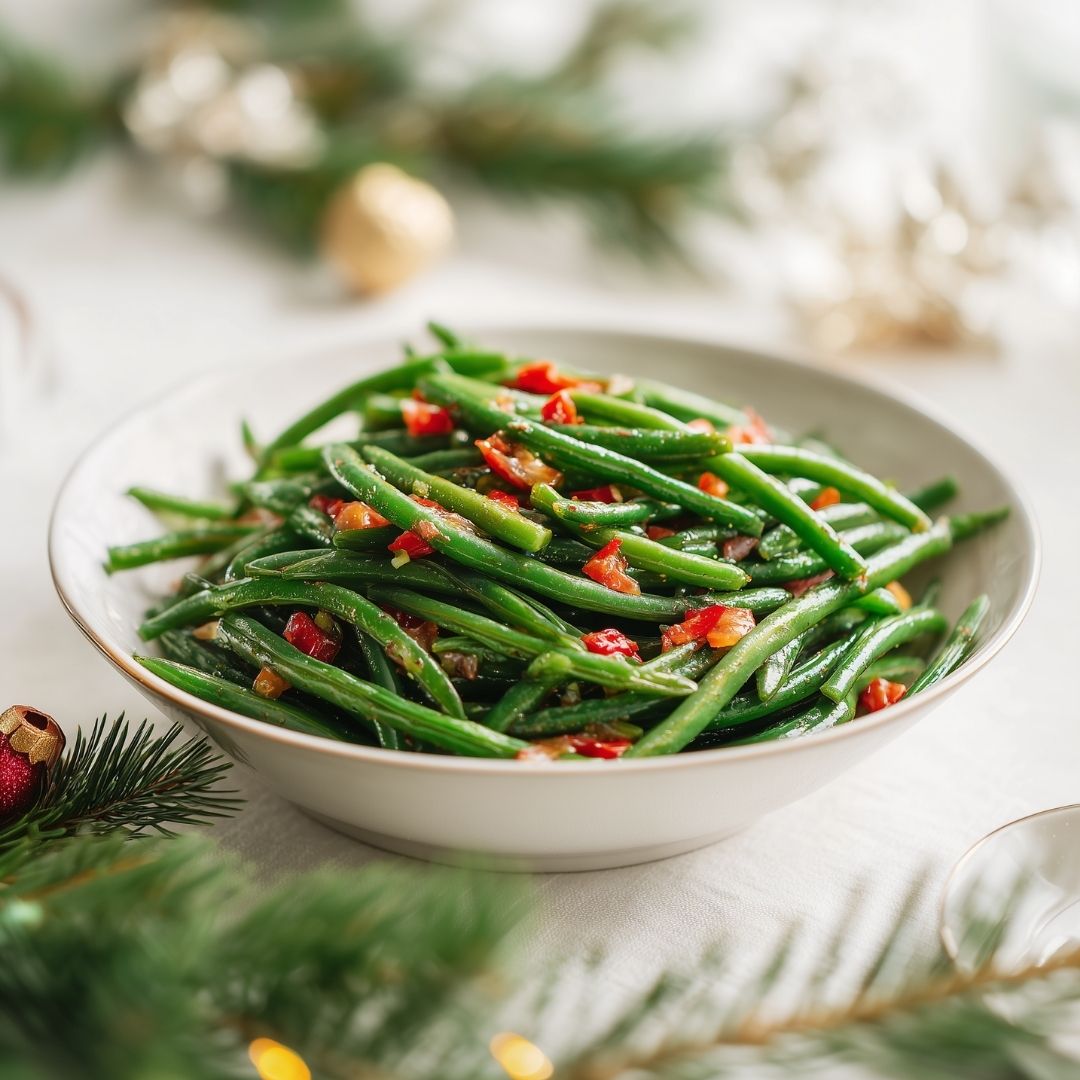 Haricotsverts met tomaatblokjes