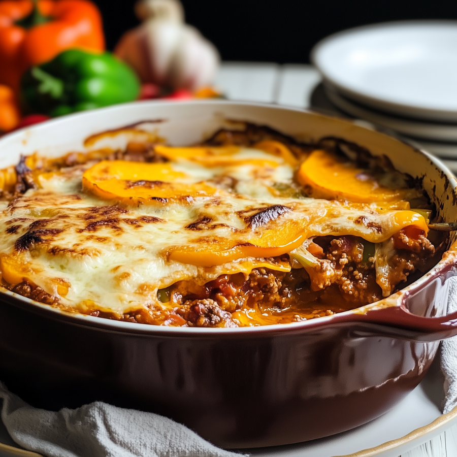 Lasagne van 't Huys met lagen van pompoen(koolhydraatarm)