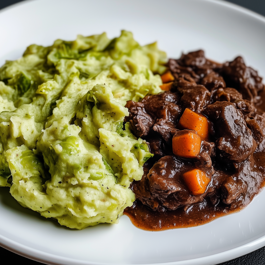 Spruitjes stamppot met boeuf bourguignon! (koolhydraatarm)