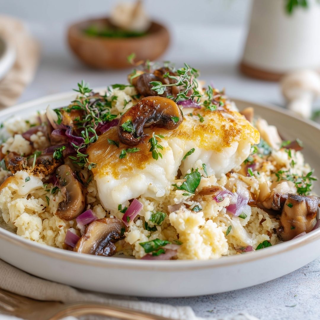 Risotto met witvis! (koolhydraatarm)