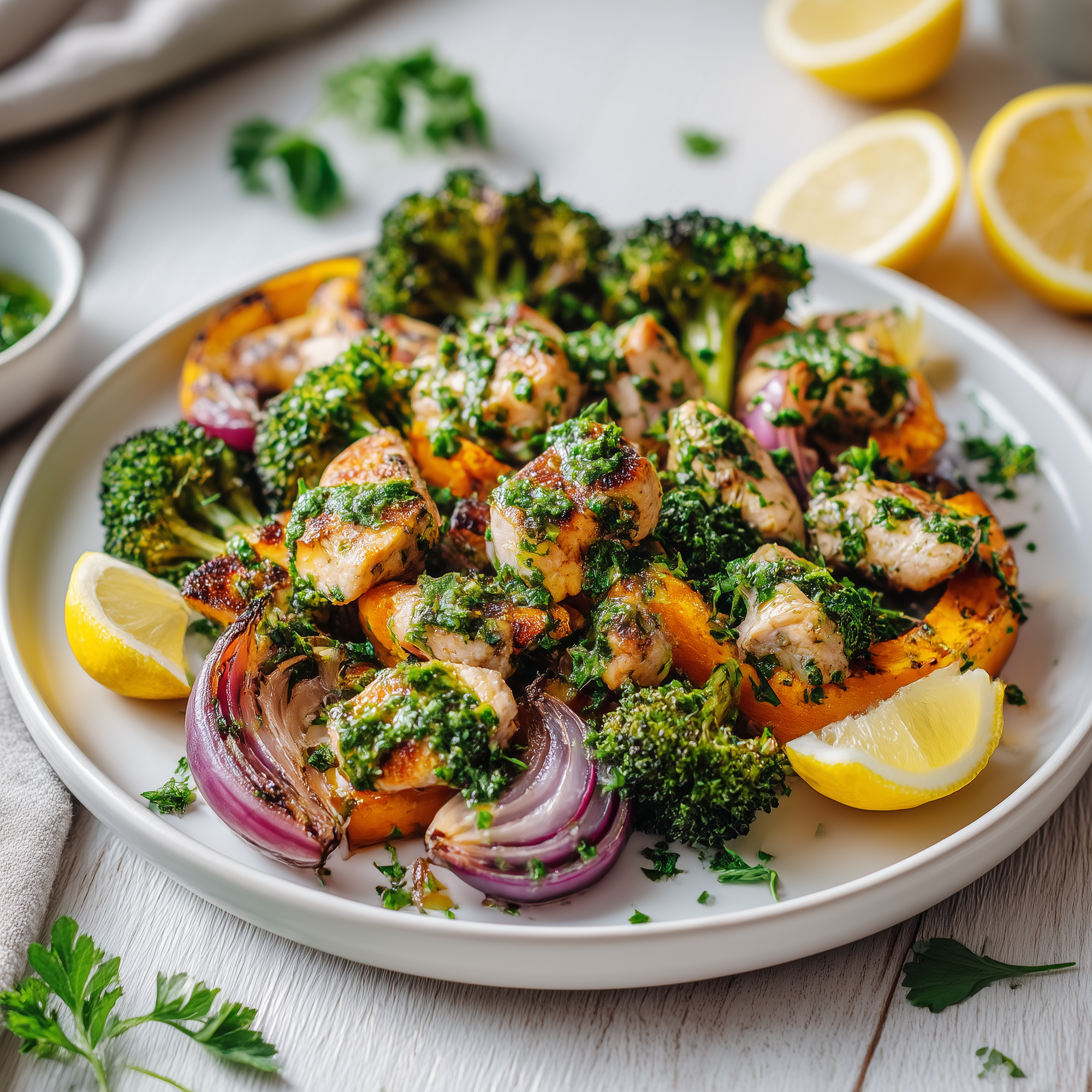 Gegrilde kip met groenten (koolhydraatarm)