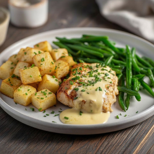 Kipfilet met bieslooksaus (koolhydraatarm)