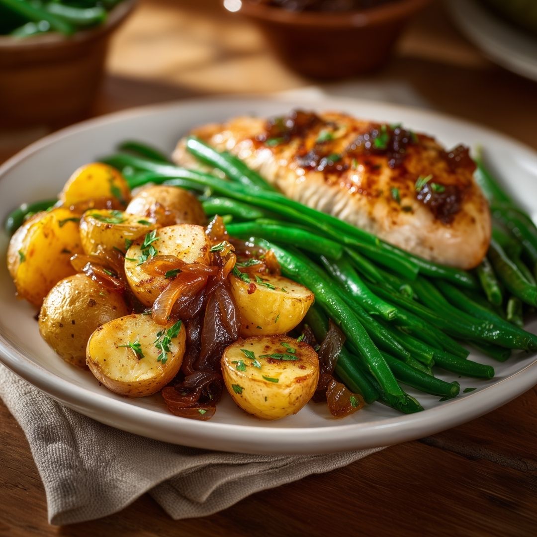 Kipfilet met sperziebonen