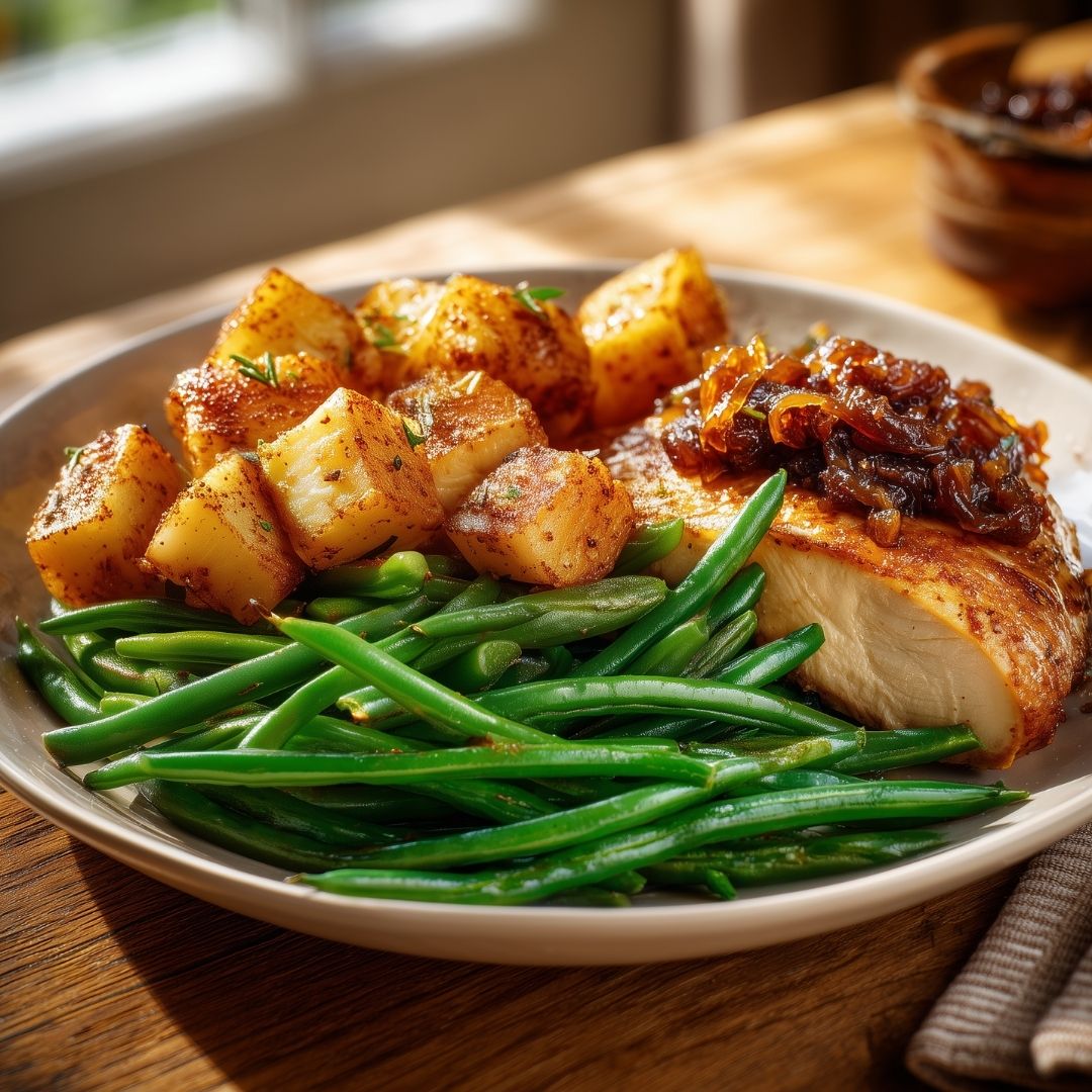 Kipfilet met sperziebonen (koolhydraatarm)