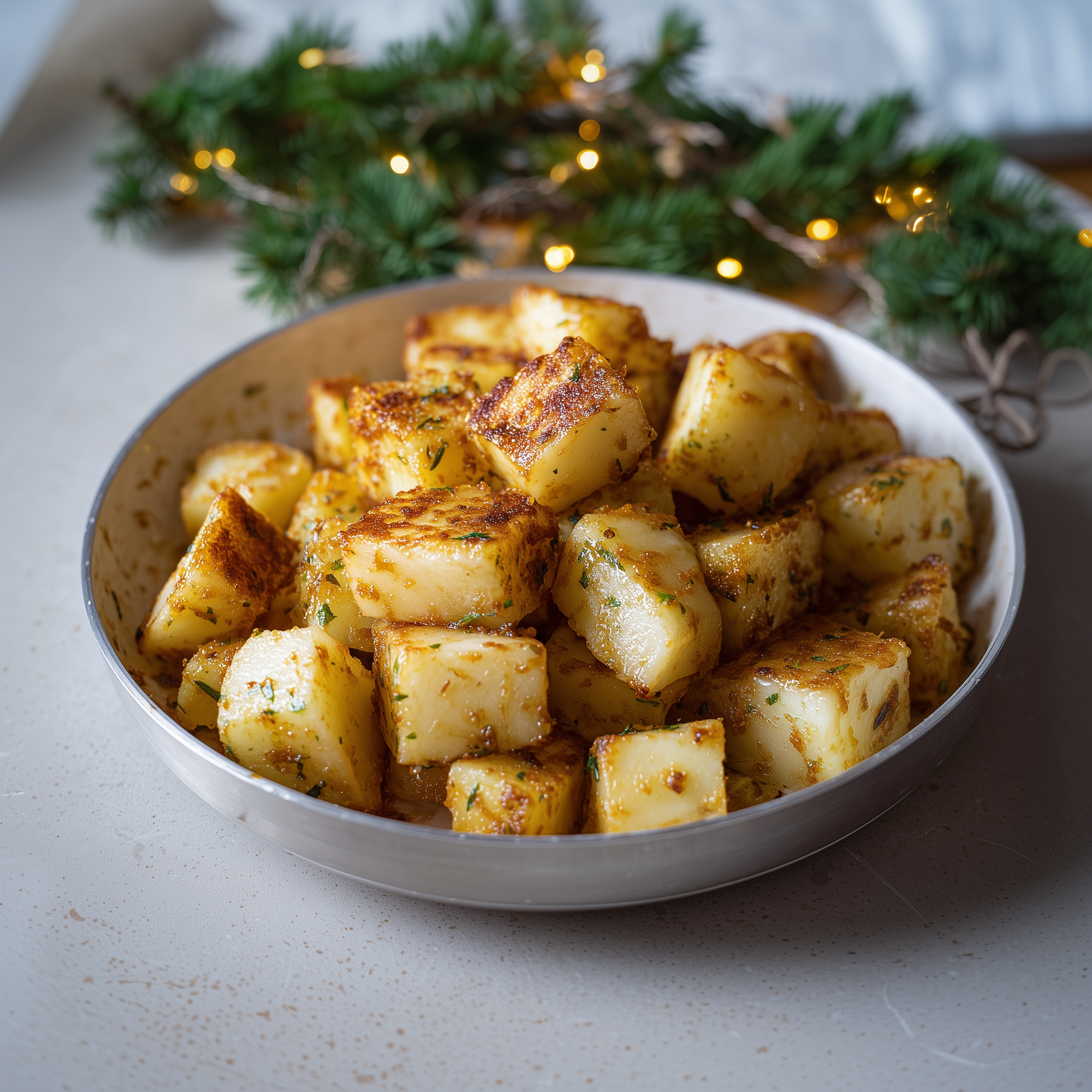 Geroosterde knolselderij blokjes (koolhydraatarm)