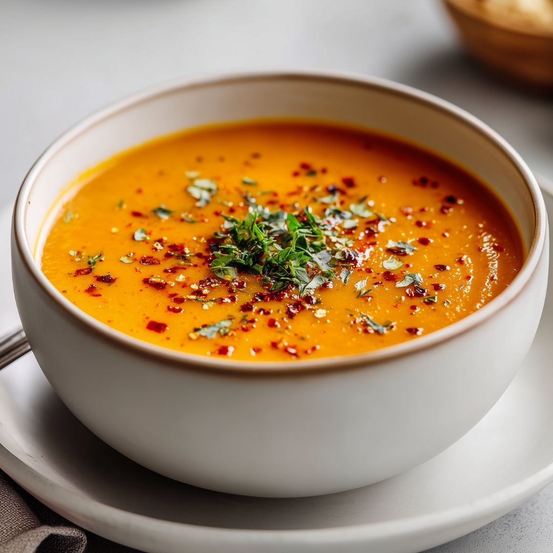 Geroosterde paprika soep!