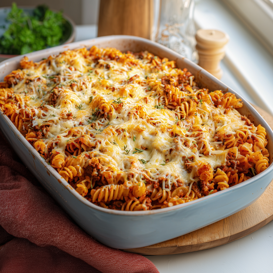 Pasta bolognese uit de oven