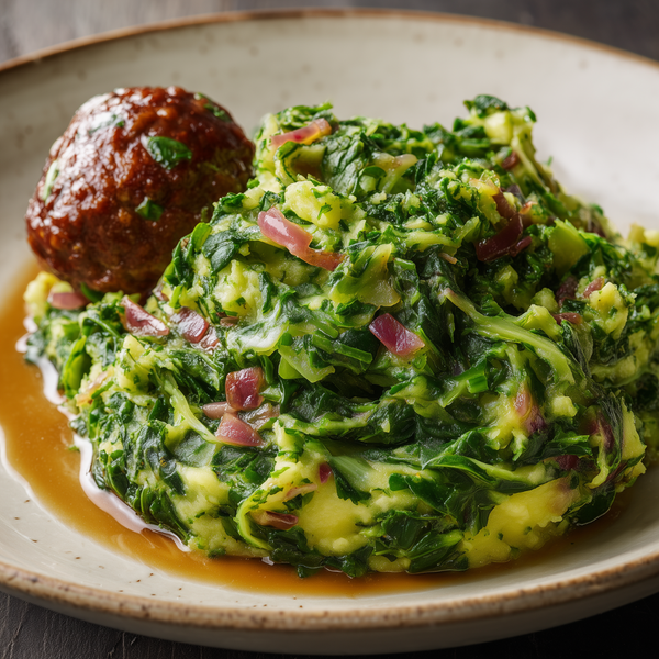 Stamppot andijvie met pesto (koolhydraatarm)