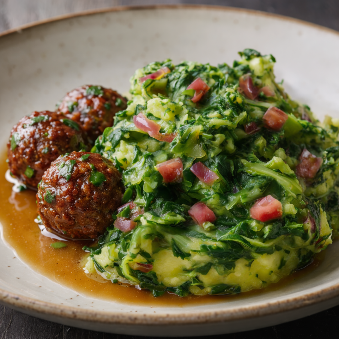 Stamppot andijvie met pesto (vega)