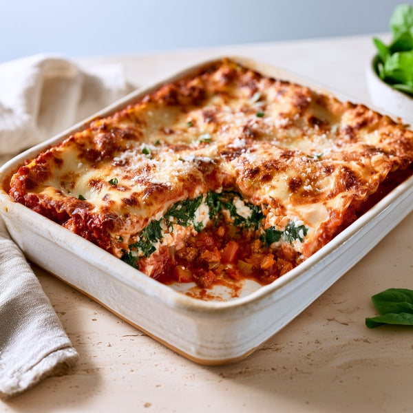 Lasagne met kip, spinazie en ricotta
