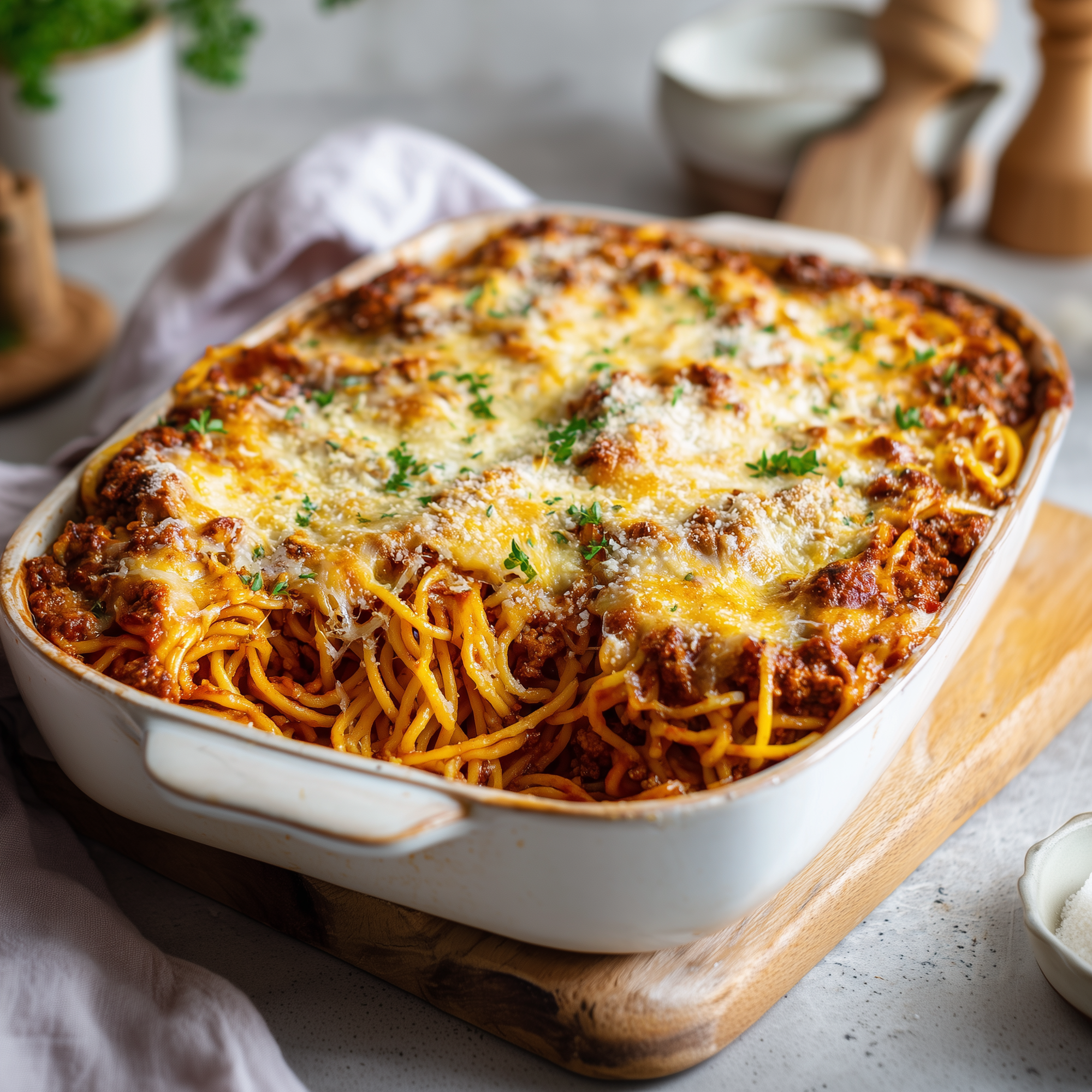 Spaghetti bolognese uit de oven