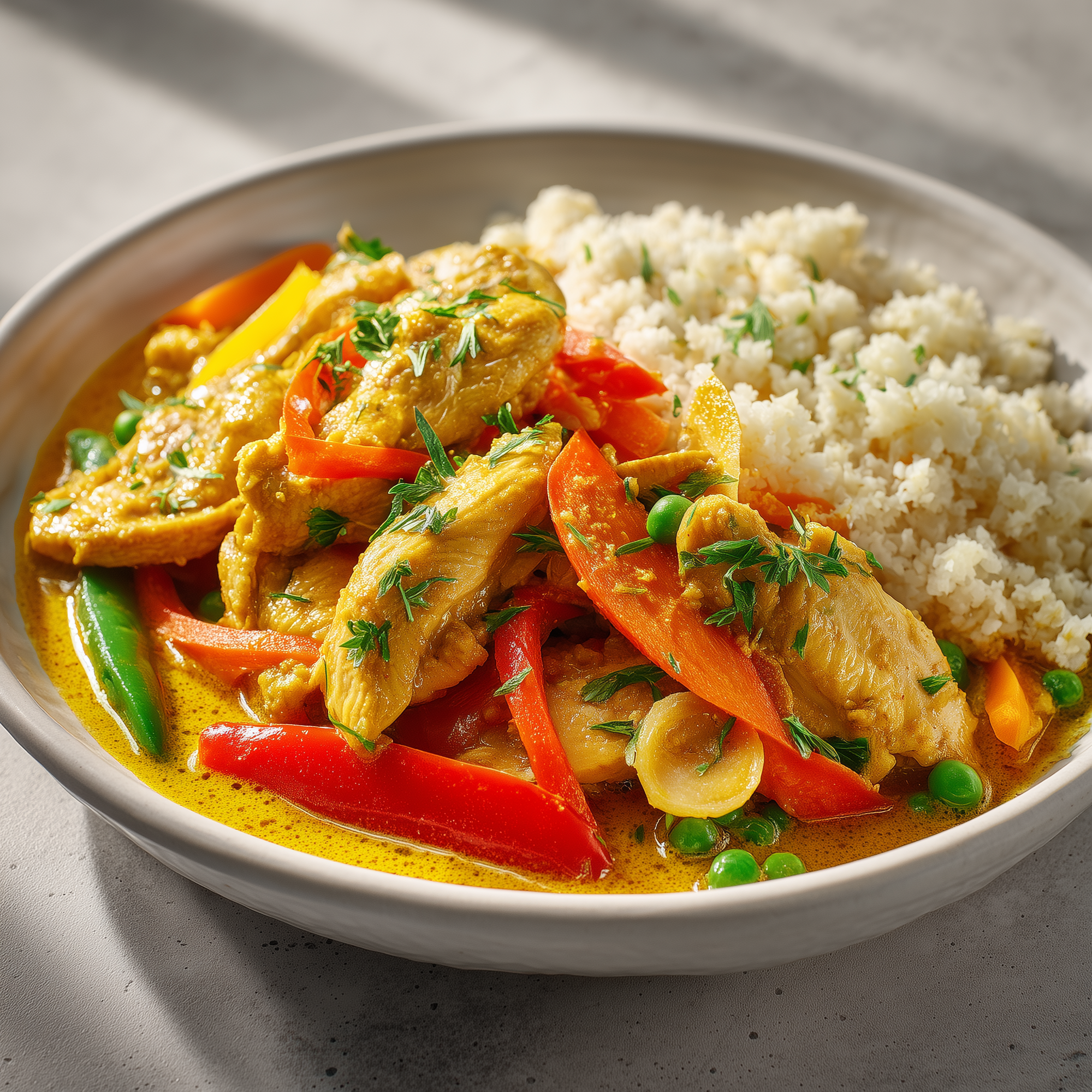 Thaise kip curry (koolhydraatarm)