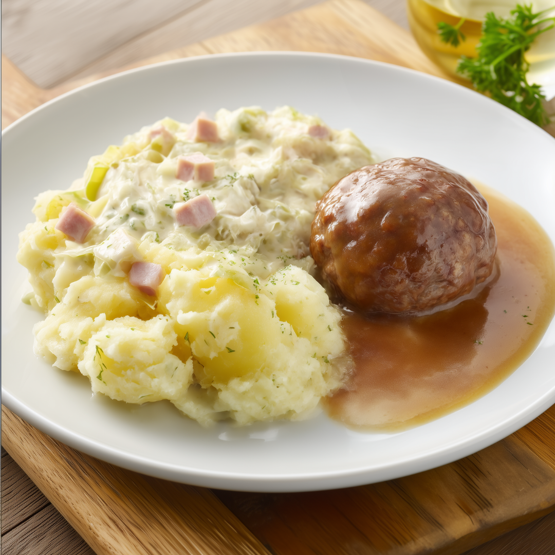 Witlof met een gehaktbal (koolhydraatarm)