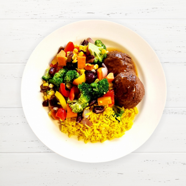Mexicaanse gehaktballetjes met groentemix in BBQ saus!
