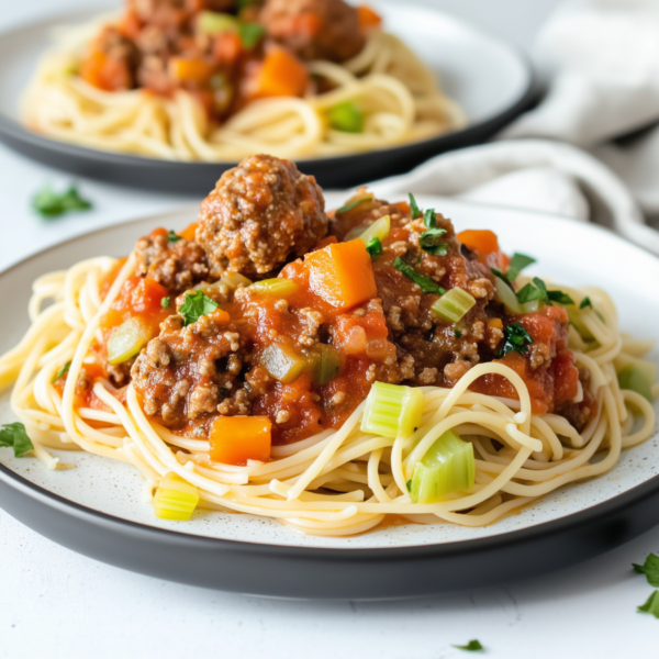 De échte spaghetti Bolognese met gehaktballetjes!