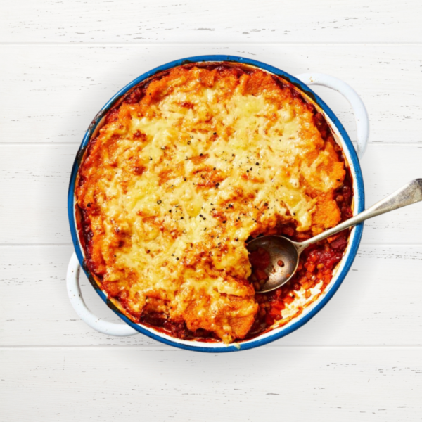 Ovenschotel met pompoenpuree & rundergehakt (koolhydraatarm)