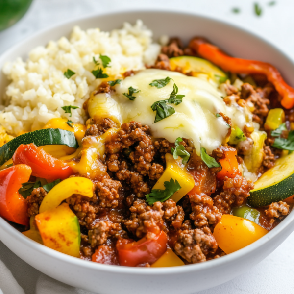 Mexicaanse groente & gehakt bowl met oude kaas! (koolhydraatarm)