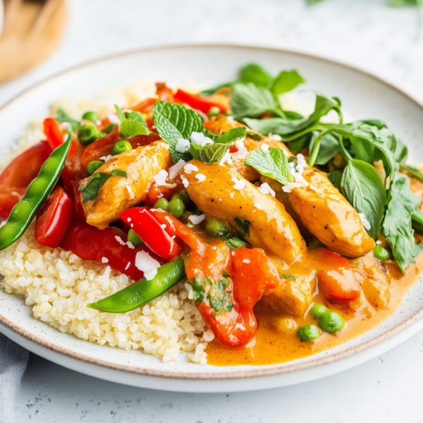 Rode curry met kiphaasjes en Oosterse groente! (koolhydraatarm)