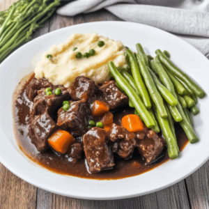 Bourgondische runderstoof met knolselderijpuree & sperziebonen! (koolhydraatarm)