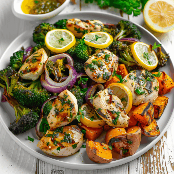 Chimichurri van kip en gegrilde groenten! (koolhydraatarm)