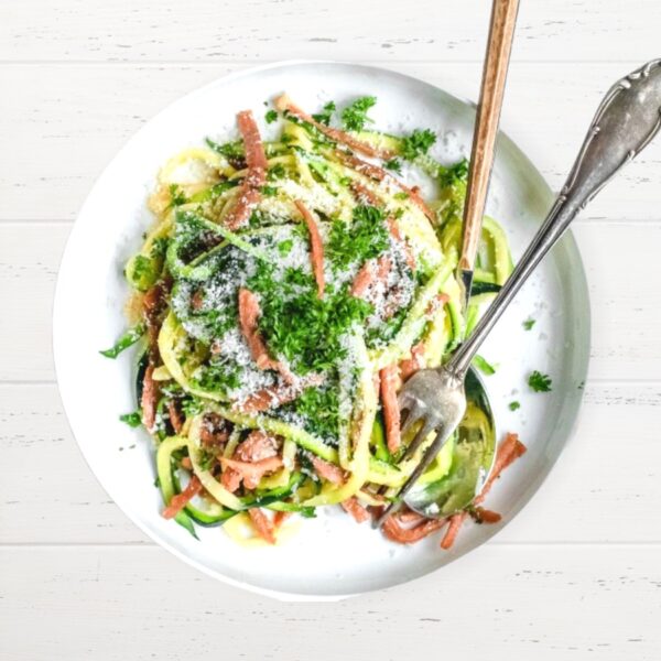 Courgetti carbonara 2.0 (koolhydraatarm)