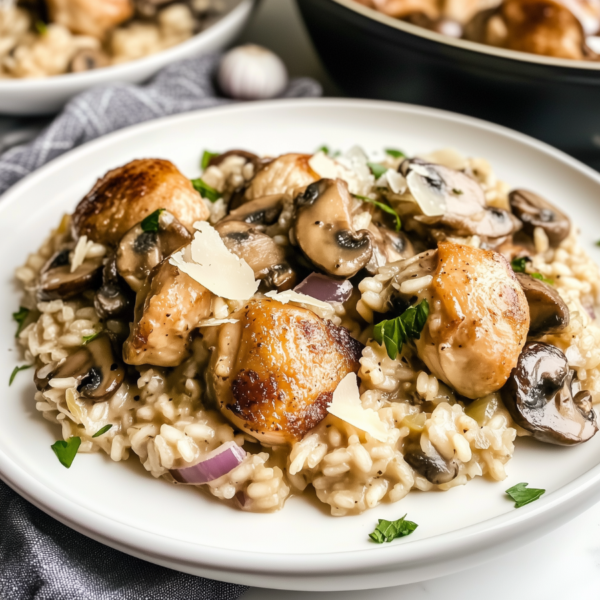 Paddenstoelen Risotto met kip!