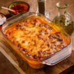 Afbeelding van een koolhydraatarme bolognese ovenschotel
