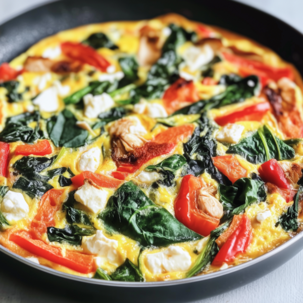 Frittata met spinazie, courgette & kip! (koolhydraatarm)