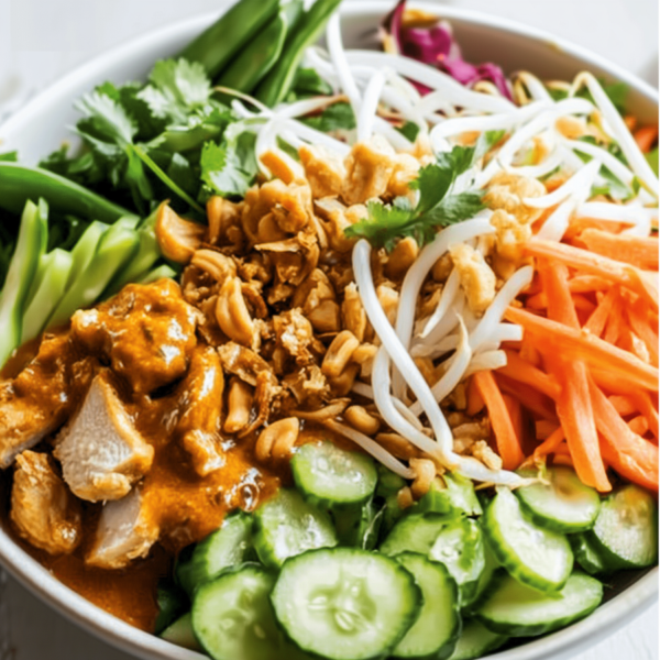 GadoGado bowl met kip & pindasaus! (koolhydraatarm)