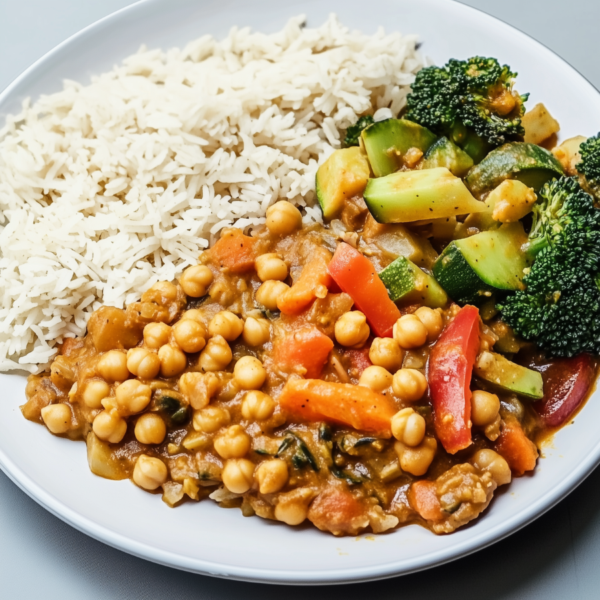 NIEUW: Indiase groenterijst met kikkererwten in curry (koolhydraat beperkt)
