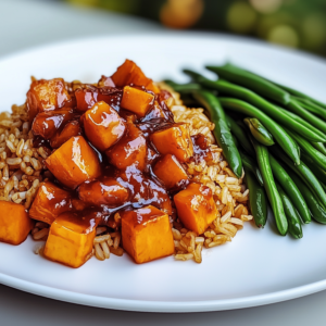 Nasi goreng pompoen in ketjap (vega)