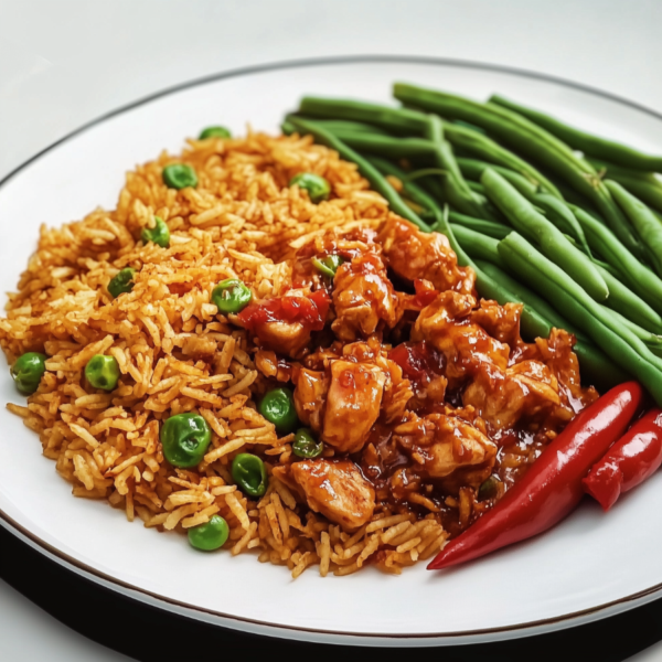 Surinaamse nasi met kip in ketjapsaus
