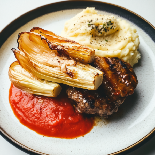 Hollandse witlof met hamburger & knolselderijpuree! (koolhydraatarm)
