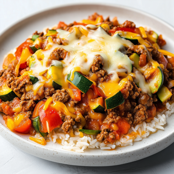 Mexicaanse groente & gehakt bowl met oude kaas!