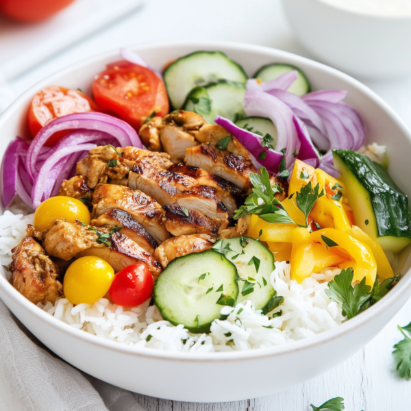 Shoarmabowl met frisse salade!