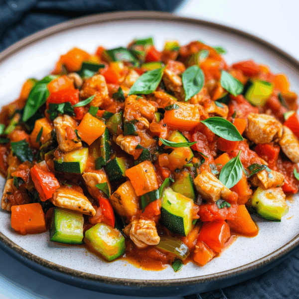 Courgetteblokjes met kip en bolognesesaus (koolhydraatarm)