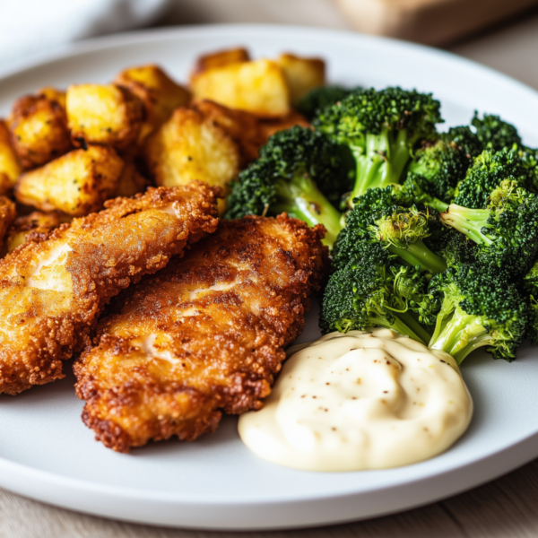 Kipschnitzel met geroosterde broccoli (koolhydraatarm)