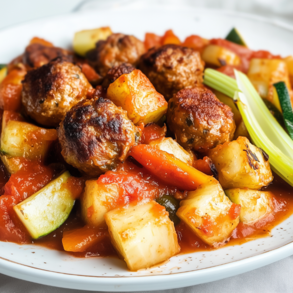 Geroosterde bloemkool met gehaktballetjes in tomatensaus! (koolhydraatarm)